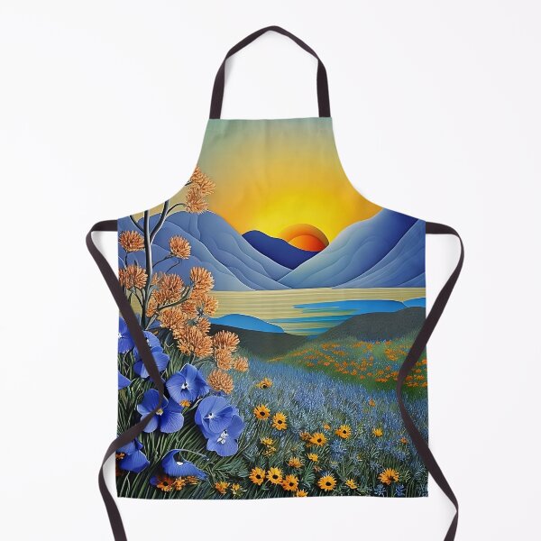 Item preview, Blue paper flower desert landscape designed and sold by cuprum.