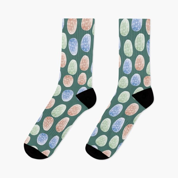 Item preview, Pattern Easter eggs dotted petrol designed and sold by ChallaDesign.