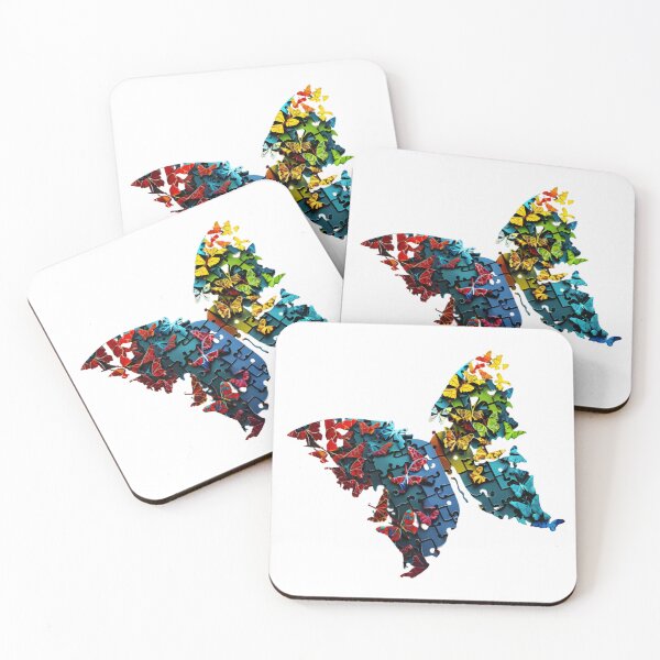 Item preview, Butterfly in colors red blue yellow green designed and sold by worldshopcolor.
