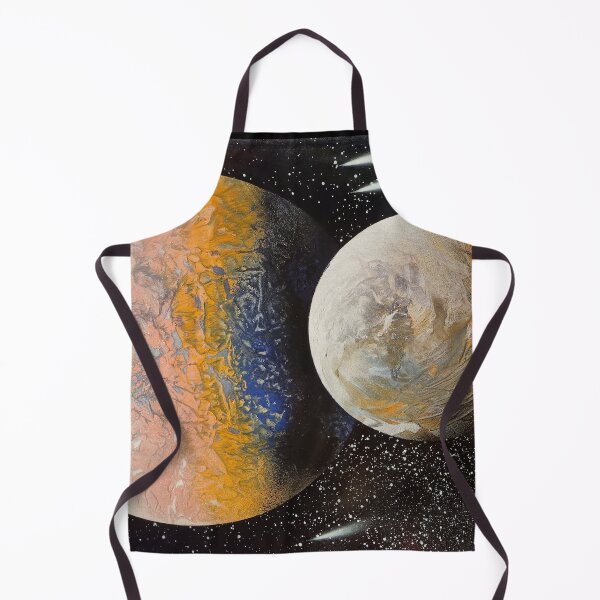 Item preview, Spray paint art overlapping planets designed and sold by WoodRocksArt.