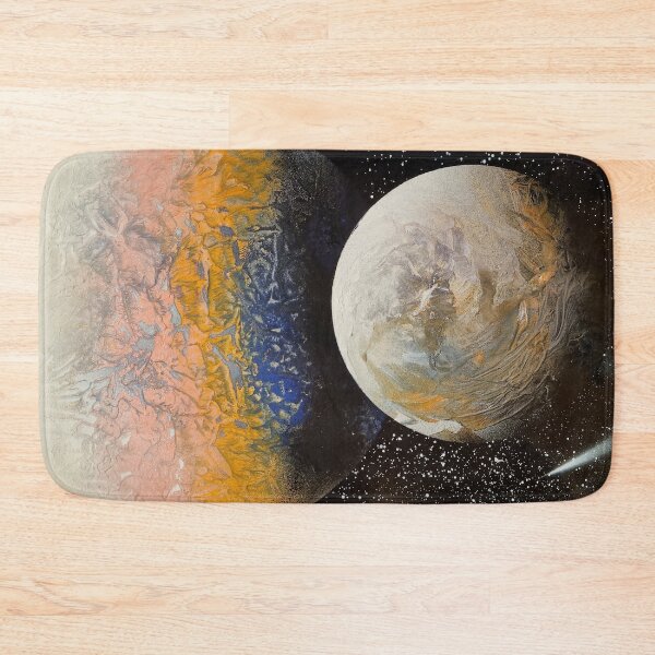 Item preview, Spray paint art overlapping planets designed and sold by WoodRocksArt.
