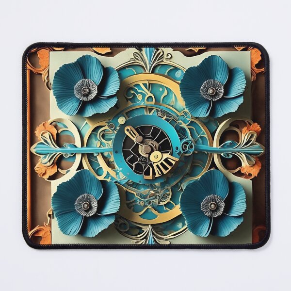 Item preview, Blue poppy paper art designed and sold by cuprum.