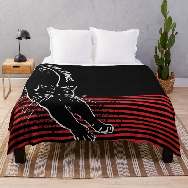 Item preview, Black cat in vintage linocut style designed and sold by kazimido.