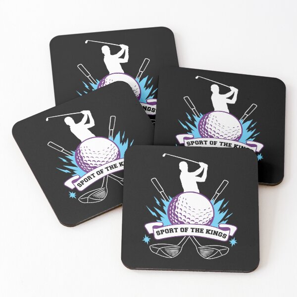 Item preview, Golf sport of kings, golf ball with clubs and golfer designed and sold by ReneMM.