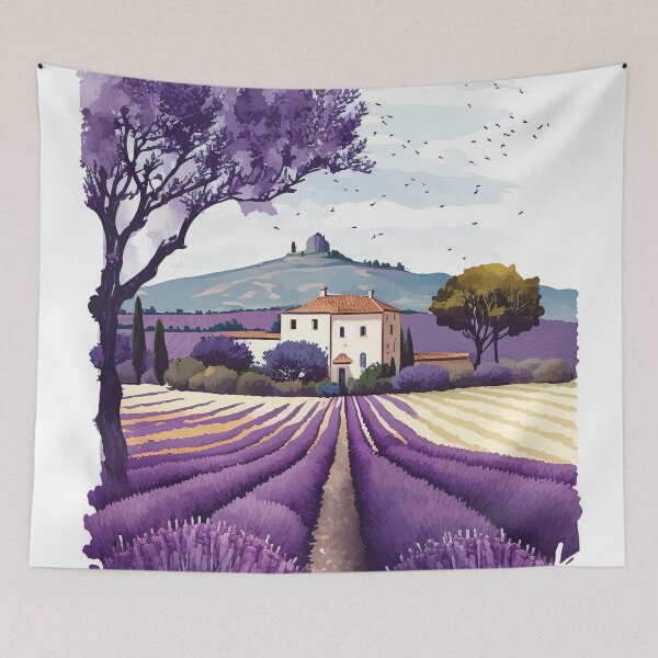 Item preview, Lavender France Provence Drawing designed and sold by unrealartwork.