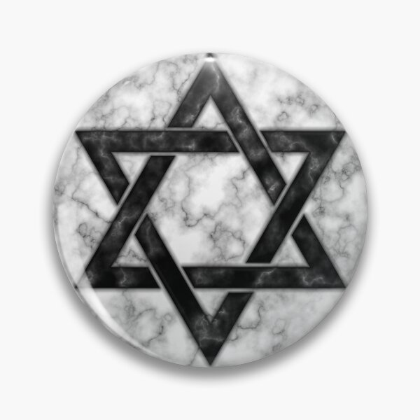 Item preview, Black Hexagram on White Marble designed and sold by SolarCross.