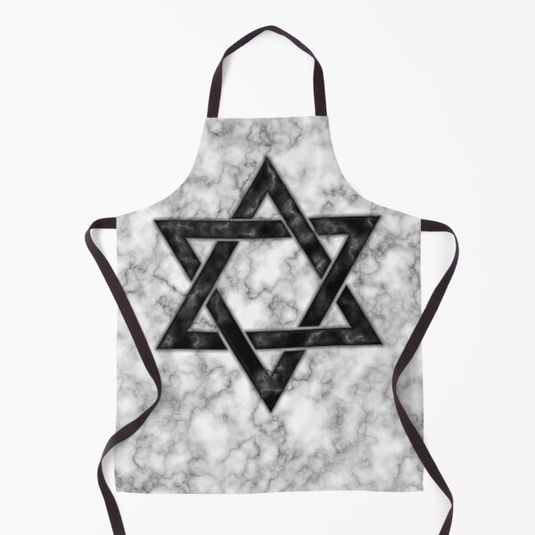 Item preview, Black Hexagram on White Marble designed and sold by SolarCross.