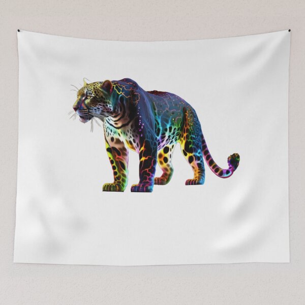 Item preview, Colourful and Wonderful Jaguar designed and sold by GloriousArtSKD.
