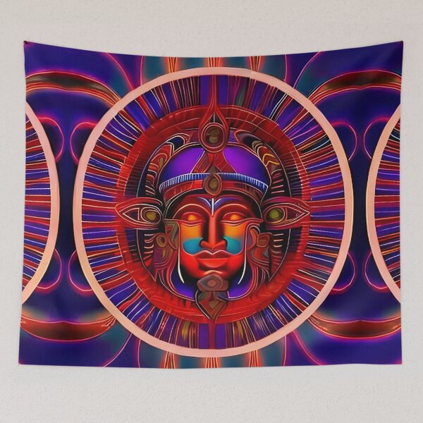 Item preview, New World Gods (30) - Mesoamerican Inspired Psychedelic Art designed and sold by TheThirdEye.