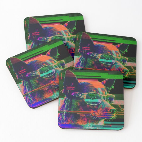 Item preview, GLITCH PUNK ART Cool Dog designed and sold by RESToRAPTOR.