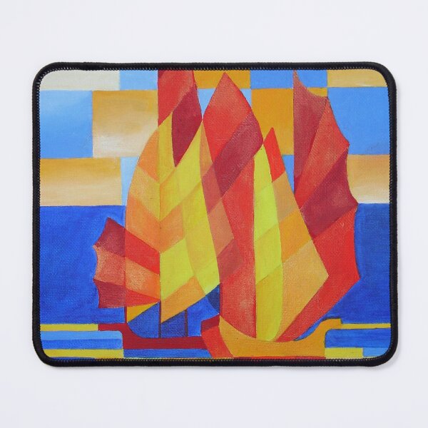 Item preview, Sailing on the Seven Seas So Blue Cubist Abstract designed and sold by taiche.