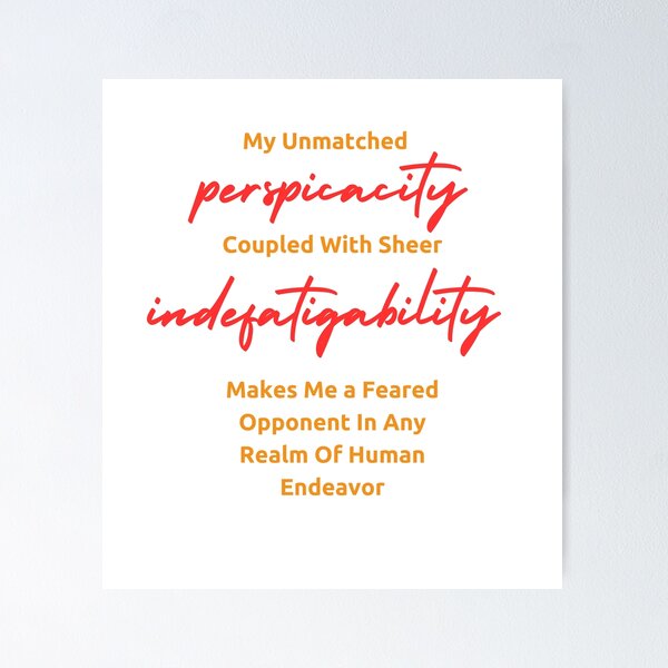 Emory Tate, Andrew Tate Print My Unmatched Perspicacity Quote Poster –  Styling Walls