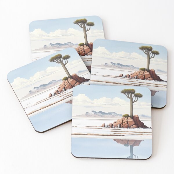 Item preview, Salar de Uyuni Bolivia Landscape Drawing designed and sold by unrealartwork.