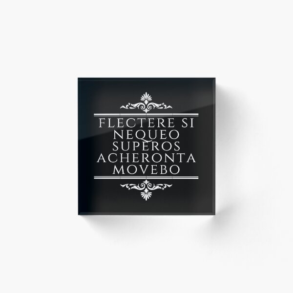 Item preview, Flectere Si Nequeo Superos Acheronta Movebo - If I Cannot Move Heaven I Will Raise Hell - Latin Phrases - Stacked White  designed and sold by ElementJourney.