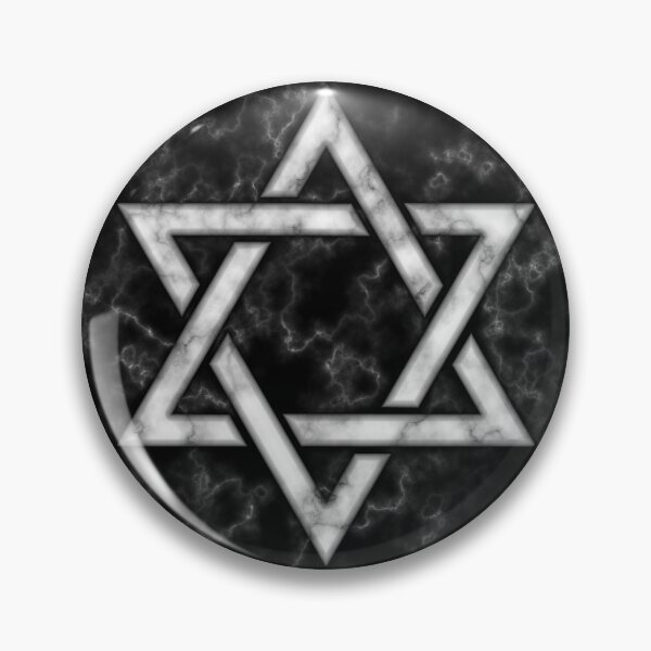 Item preview, White Hexagram on Black Marble designed and sold by SolarCross.