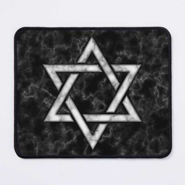 Item preview, White Hexagram on Black Marble designed and sold by SolarCross.