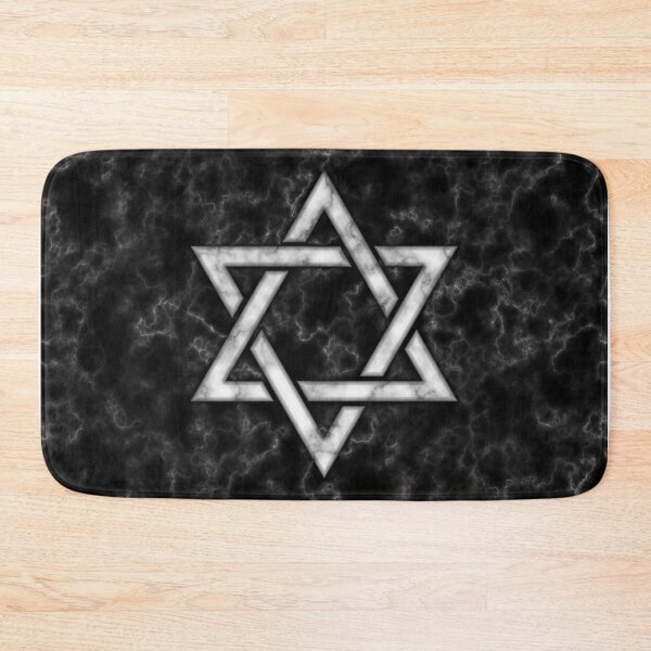 Item preview, White Hexagram on Black Marble designed and sold by SolarCross.