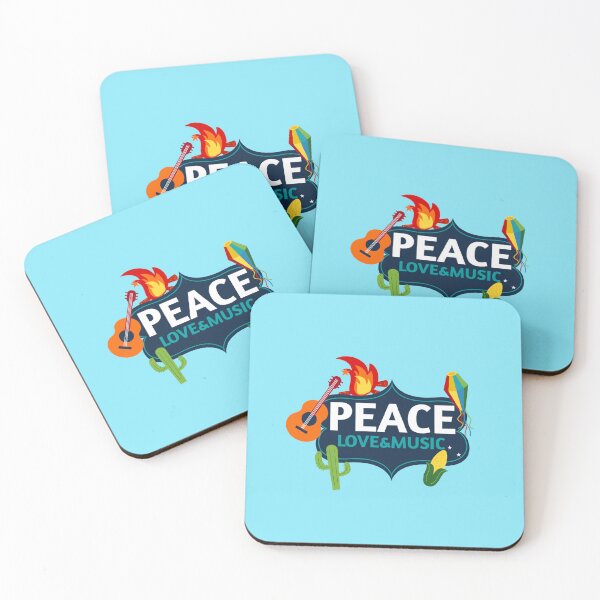 Item preview, Love music peace designed and sold by IdeasForFreedom.