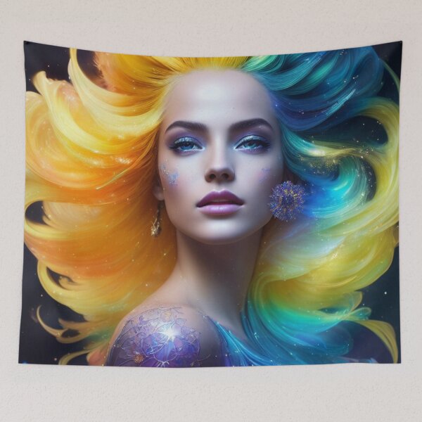 Artikelvorschau, Cosmic Beauty #85 - Cosmic Beauty with Cosmic Yellow Hair - Part of the 1st Cosmic Beauty Collection entworfen und verkauft von DoubleExposures.
