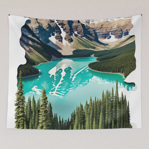 Item preview, Peyto Lake Canada Illustration designed and sold by unrealartwork.