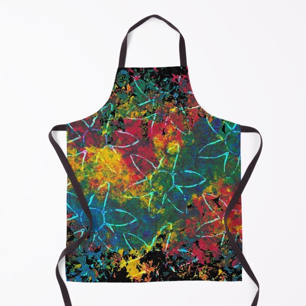 Item preview, Overlaid Flowers Onto Markmade Acrylic - Black Background designed and sold by Sketchypenface.