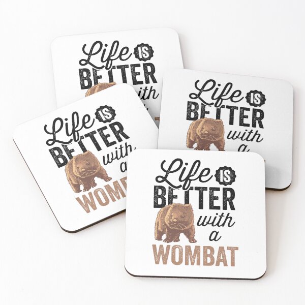 Item preview, Life is better with wombat Australia marsupial designed and sold by madgrfx.