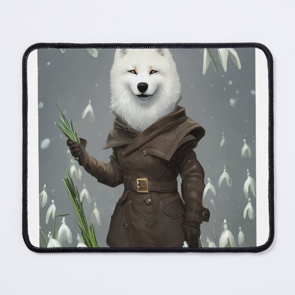 Item preview, Snowdrops Samoyed designed and sold by TheGardenArtist.