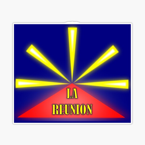Réunion Island Flag Sticker for Sale by JULDISA