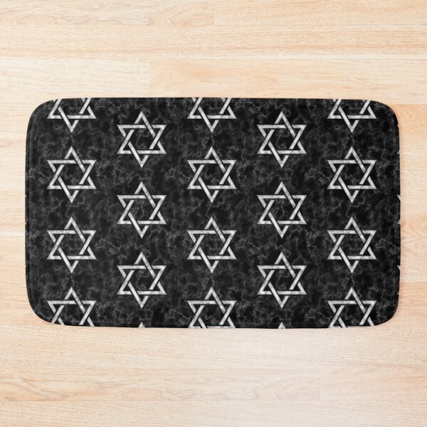 Item preview, White Hexagram on Black Marble - Tiling Pattern designed and sold by SolarCross.