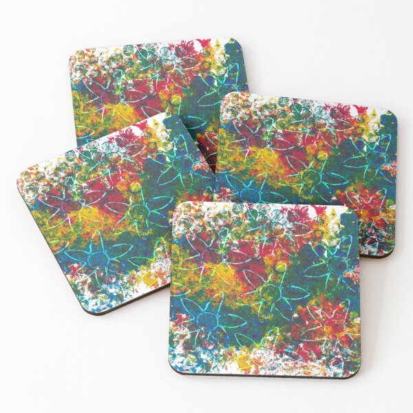 Item preview, Overlaid Flowers Onto Markmade Acrylic - White Background designed and sold by Sketchypenface.