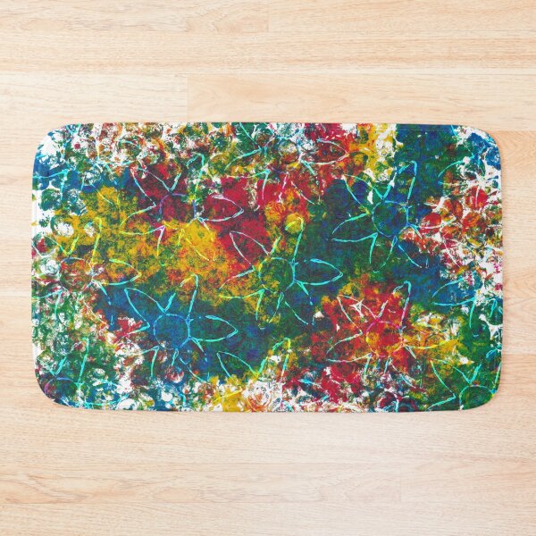 Item preview, Overlaid Flowers Onto Markmade Acrylic - White Background designed and sold by Sketchypenface.
