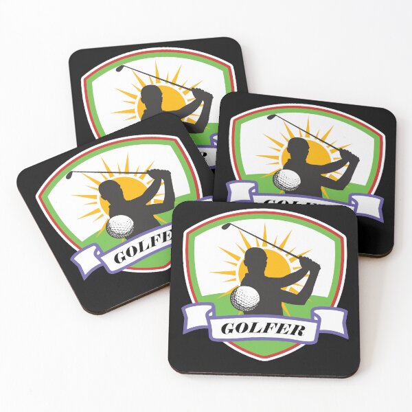 Item preview, Golfer golf ball with clubs and golfer a golfer in the sun designed and sold by ReneMM.