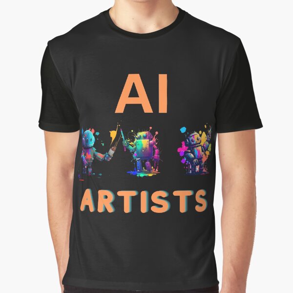 Vista previa del artículo con la obra «AI Artists», diseñado y vendido por MTJ-Mushrooms.