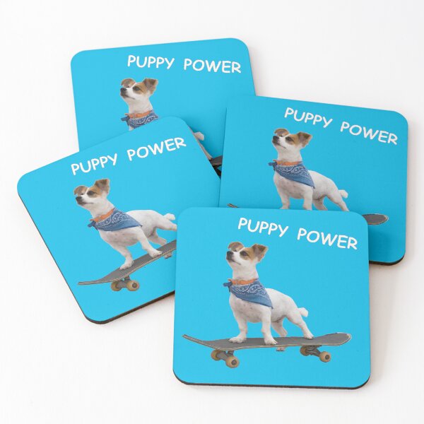 Item preview, Puppy Power Blue designed and sold by Nikki Attree.