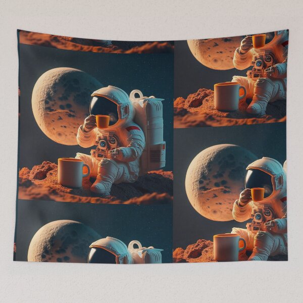 Item preview, Astronaut Drinking Coffee Design designed and sold by EnzoZs.