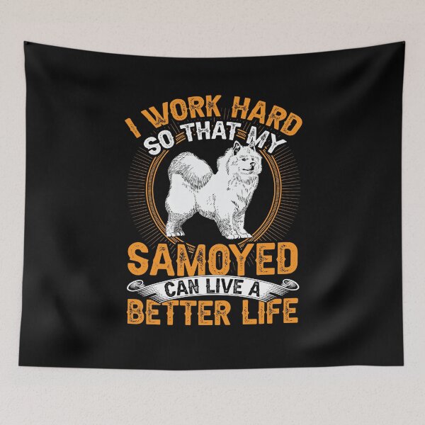 Item preview, Samoyed work hard Samoyedspitz designed and sold by madgrfx.