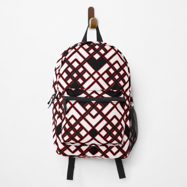 Item preview, Abstract geometric pattern - red, black and white. designed and sold by K.S ART.