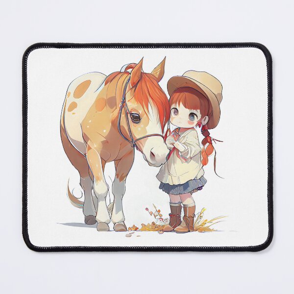 Item preview, Cartoon Norwegian Fjord Horse with little girl - Horses 16th Century designed and sold by MLArtifex.