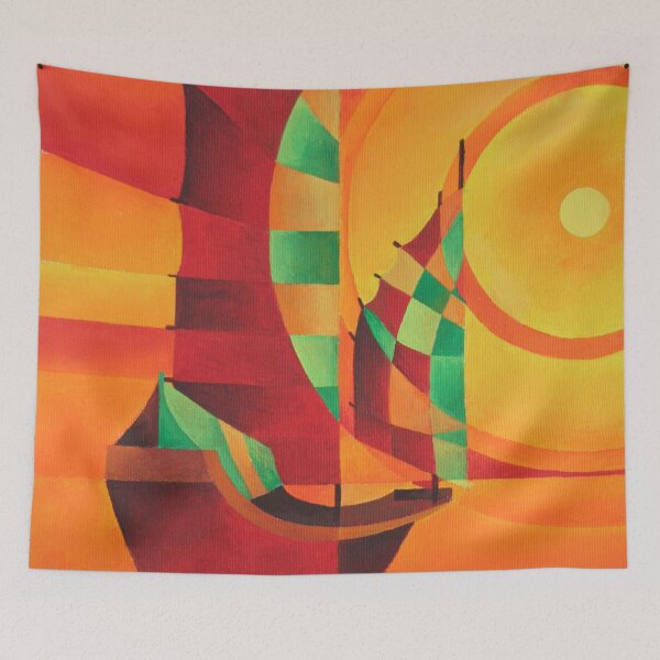 Item preview, Cubist Junks On The Red Sea designed and sold by taiche.
