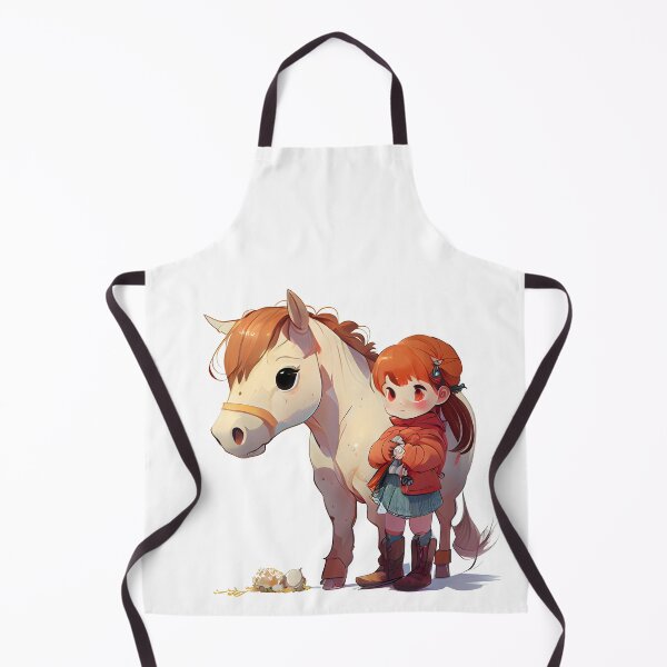 Item preview, Cartoon Norwegian Fjord Horse with little girl - Horses 17th Century designed and sold by MLArtifex.