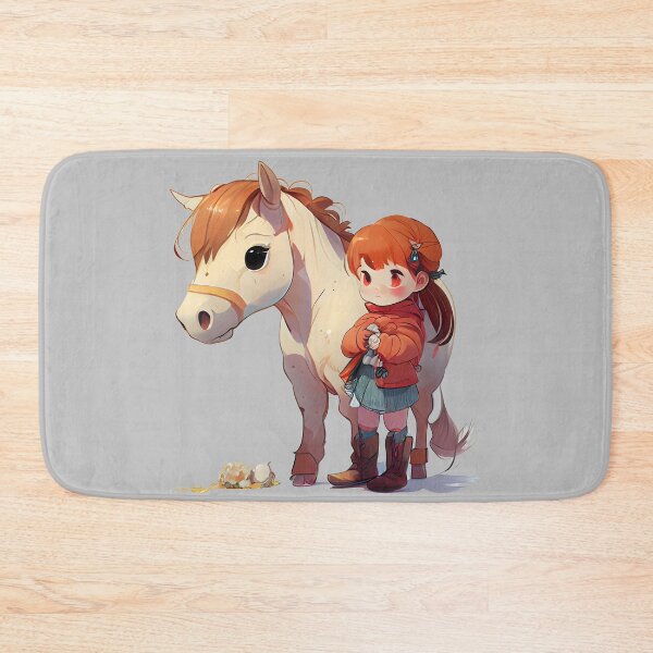 Item preview, Cartoon Norwegian Fjord Horse with little girl - Horses 17th Century designed and sold by MLArtifex.