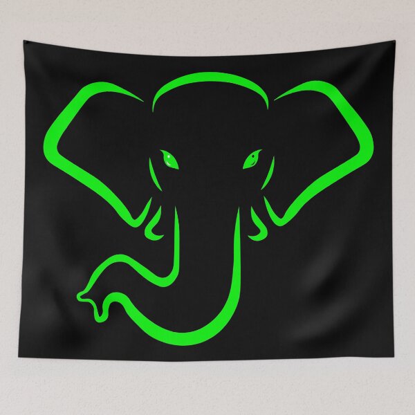 Item preview, green elephant designed and sold by andrew JOHNSEN.