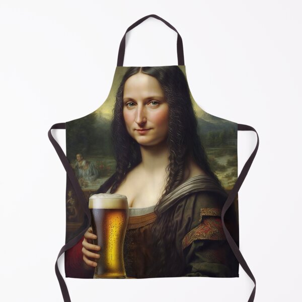 Item preview, Mona Lisa Drinking Draught Beer Painting designed and sold by unrealartwork.
