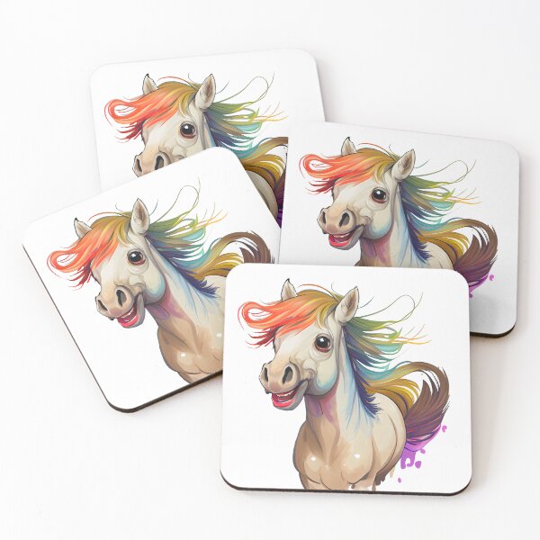Item preview, Colorful Cartoon Norwegian Fjord Horse - Horses 19th Century designed and sold by MLArtifex.