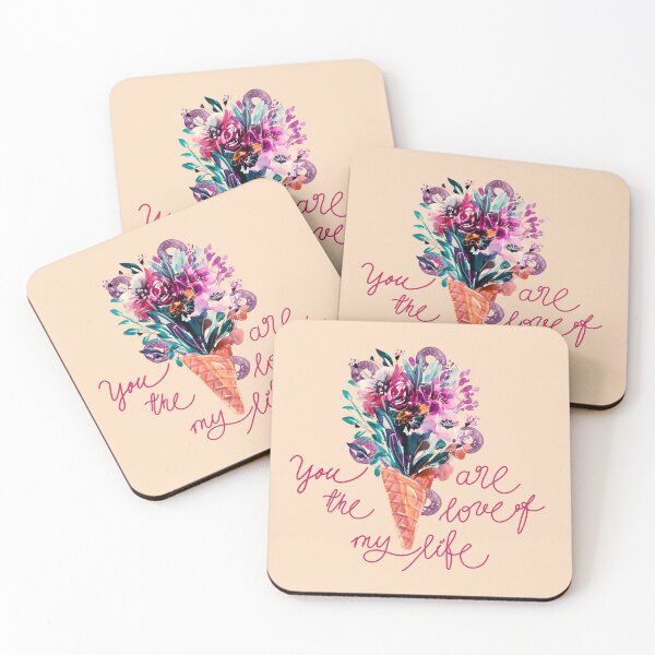 Item preview, You are the Love of my Life, flowers bouquet in blush pink designed and sold by IngaDesign.