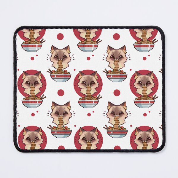 Item preview, Siam cat eating spaghetti designed and sold by Toma-ire.