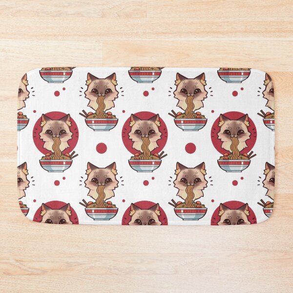 Item preview, Siam cat eating spaghetti designed and sold by Toma-ire.
