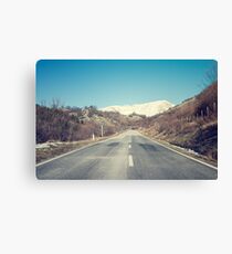 Road with mountain Canvas Print