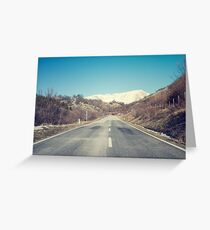 Road with mountain Greeting Card