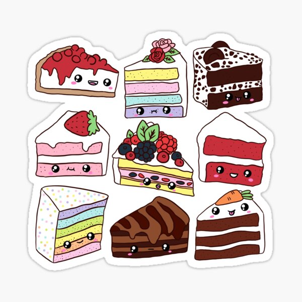 I made a bunch of sparkly stickers inspired by the Pinterest cake  aesthetic! : r/Kawaii